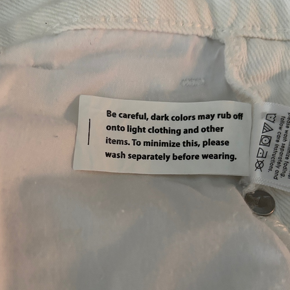 🟨PacSun White Jean Shorts Size 24 Distressed - Picture 4 of 9